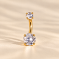 Crystal Solitaire Belly Ring