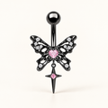Midnight Butterfly Belly Ring