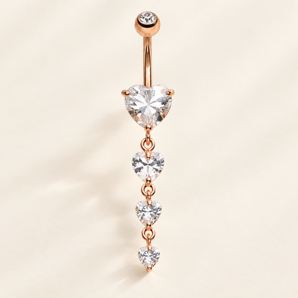 Crystal Drop Dangle Belly Ring