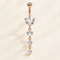 Crystal Drop Dangle Belly Ring