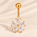 Crystal Blossom Belly Ring
