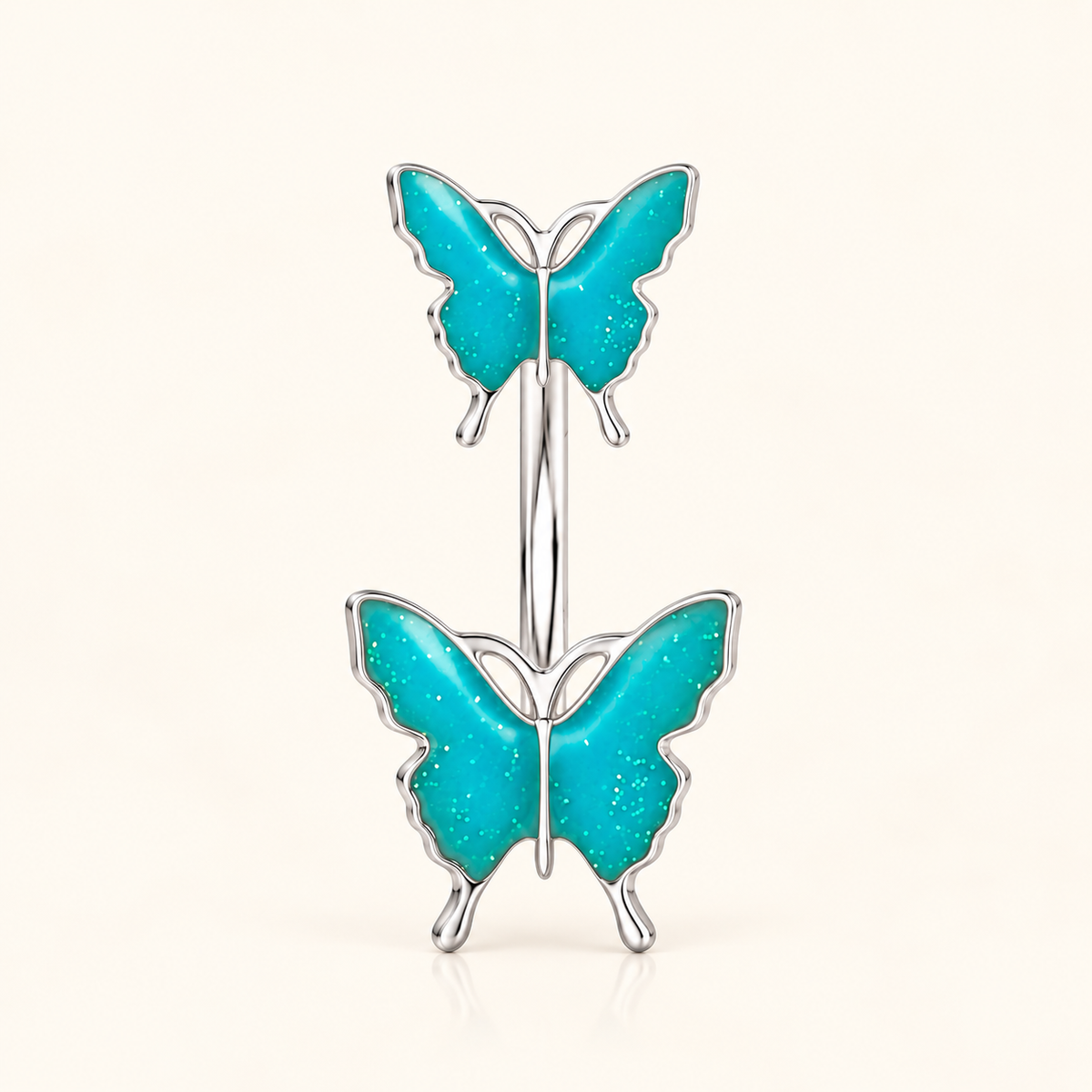 Turquoise Butterfly Belly Ring